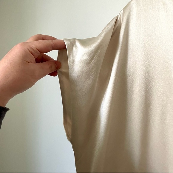 Banana Republic Claudine Satin Mini Dress Ivory Size Large NWT - Picture 5 of 8